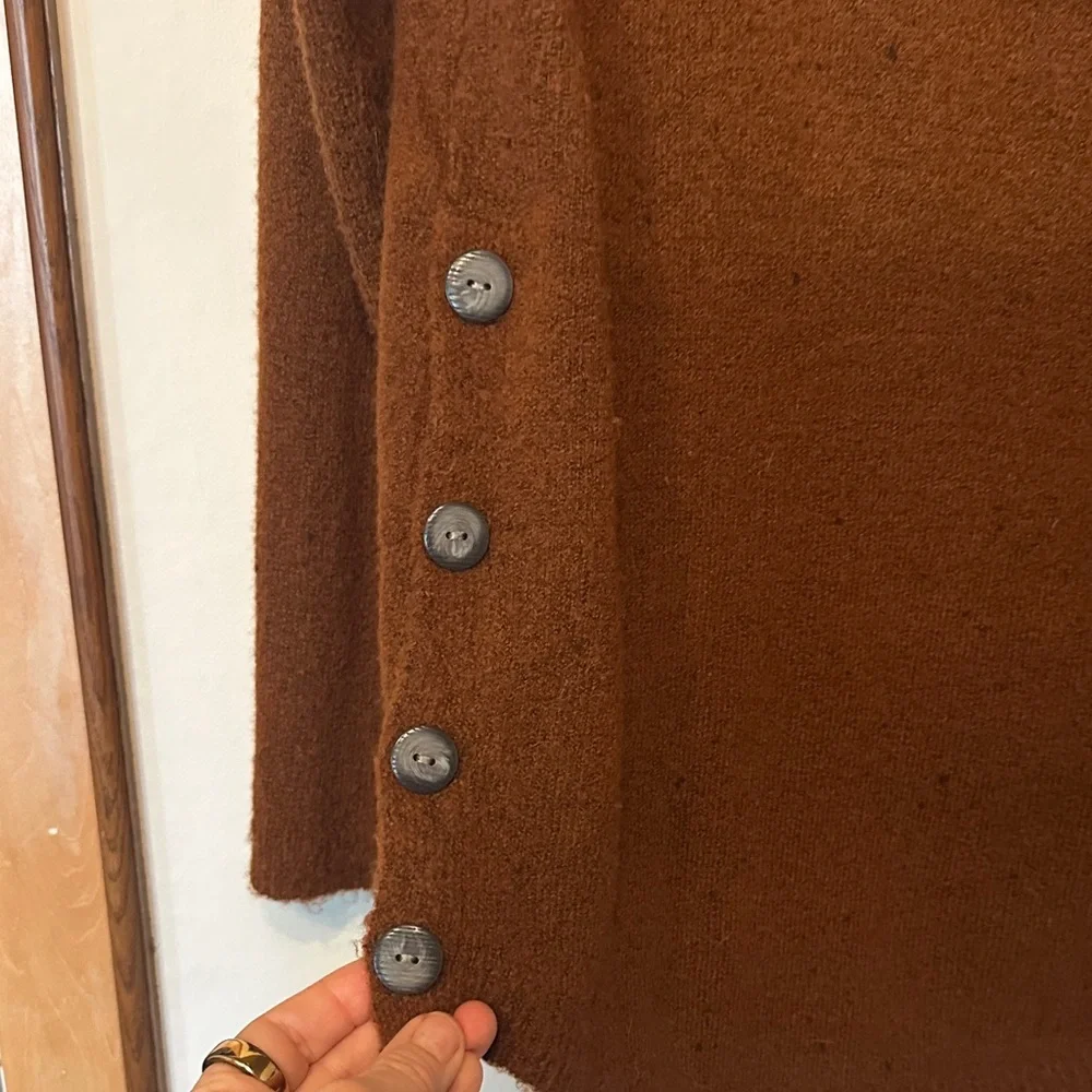 Rust/Brown Cowl Neck Sweater - Picture 3 of 3